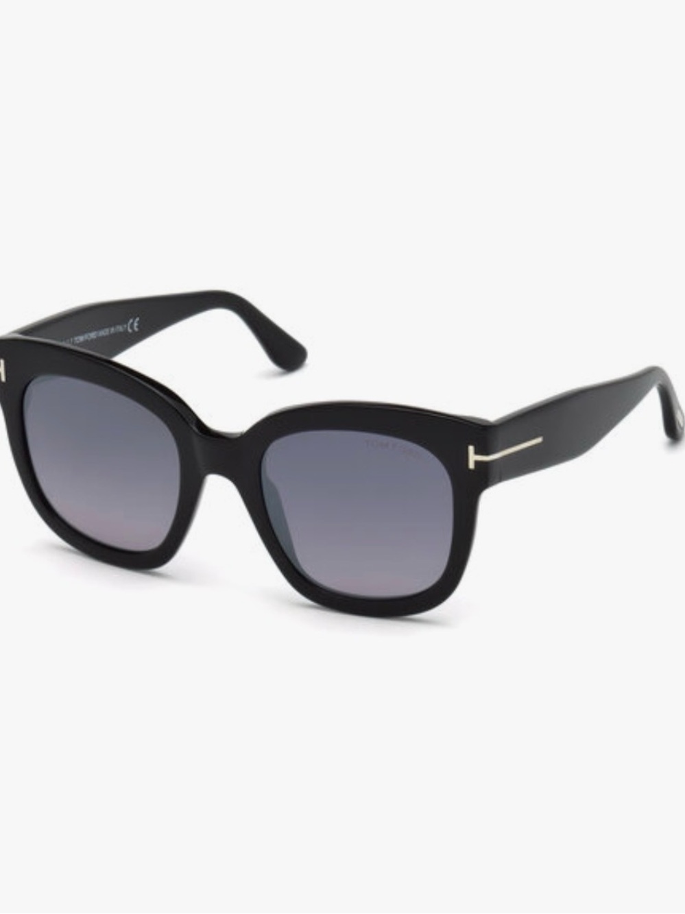 Tom Ford Beatrix-02 TF613 Polarized Square Sunglasses Black - Picture 3 of 9